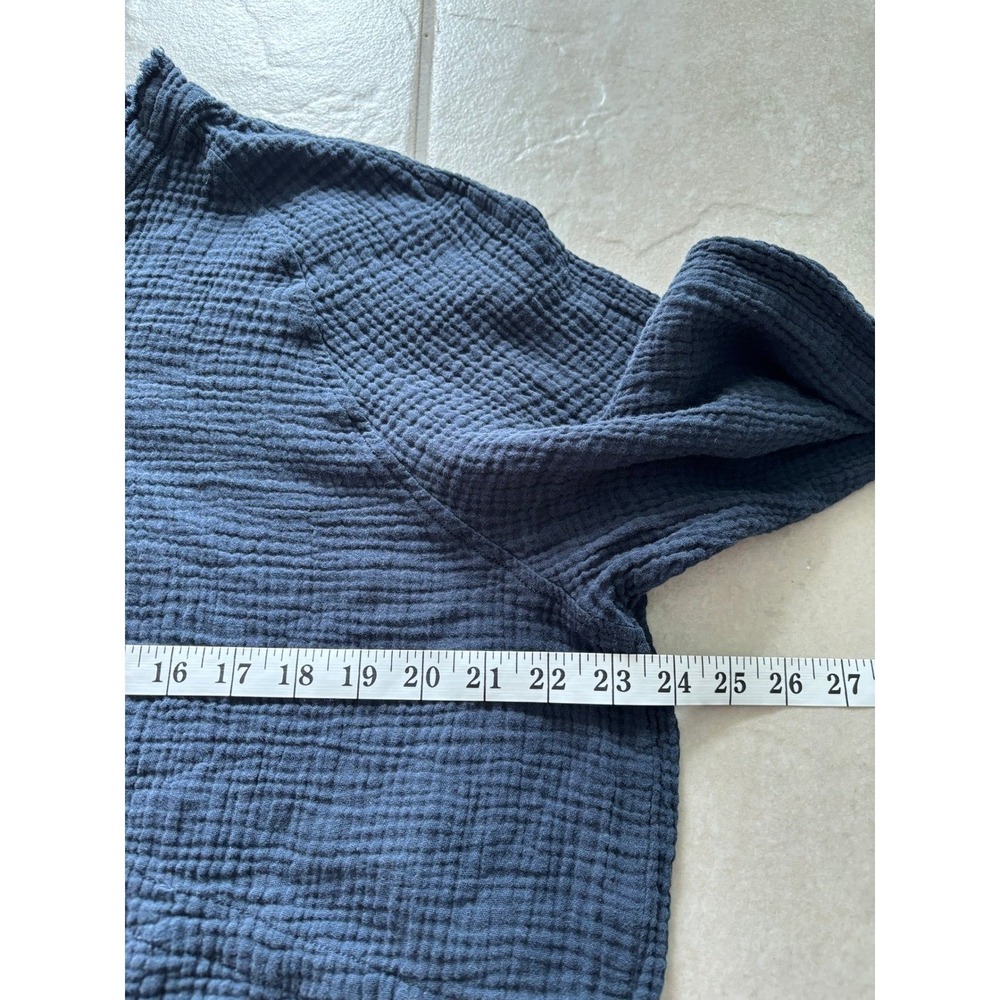 We The Free Top Womens XS Blue Gauzy Lagom Lagenlook Minimalist Boho Rustic - Picture 6 of 7